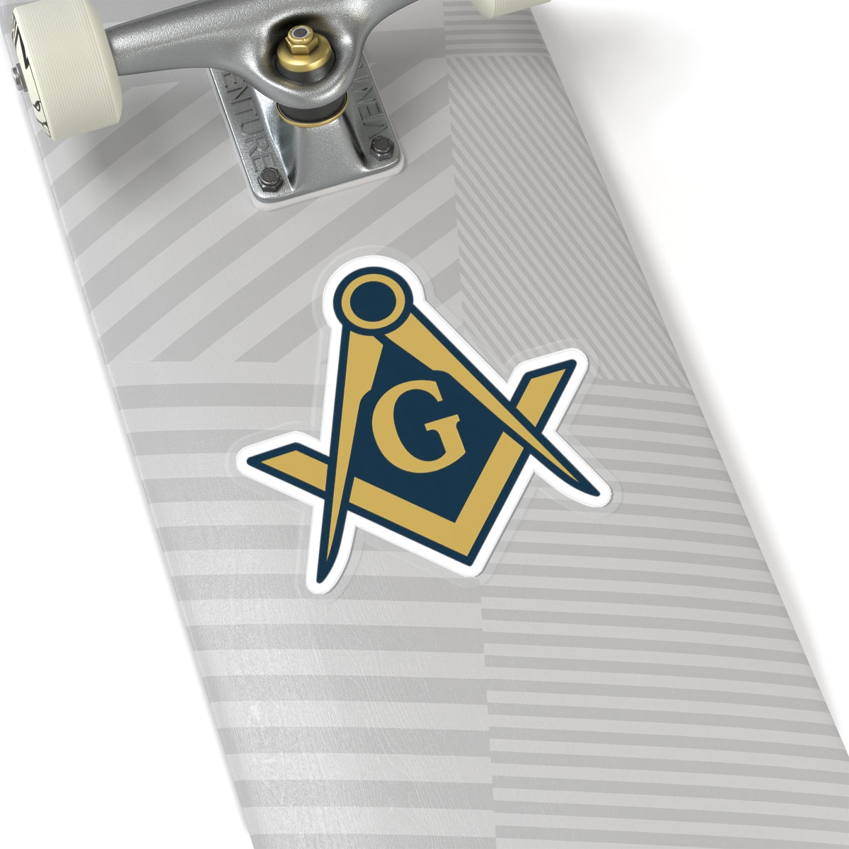 Master Mason Blue Lodge Sticker Decal - Kiss-Cut Square & Compass G - Bricks Masons