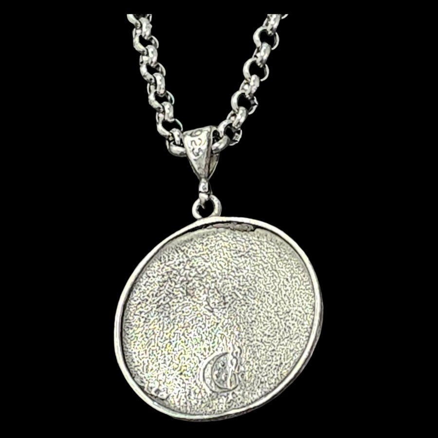Solomon Pendant Third Pentacle consecrated to Venus Silver 3 Cm 8 Gr 44 Seals of Solomon Art 1583 - Bricks Masons