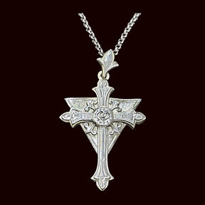 Rosicrucian Pendant in Silver 6 x 3 cm 14 g Mystic Order Art 1587 - Bricks Masons