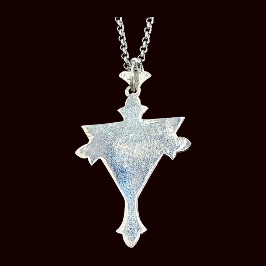 Rosicrucian Pendant in Silver 6 x 3 cm 14 g Mystic Order Art 1587 - Bricks Masons