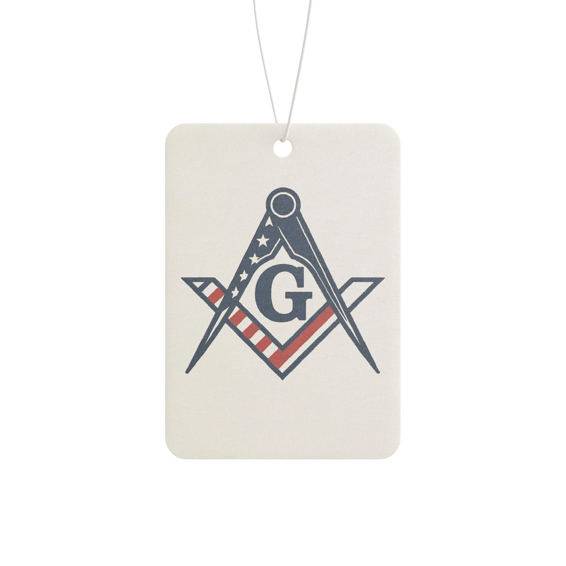 Master Mason Blue Lodge Car Air Freshener - Square & Compass G US Flag - Bricks Masons