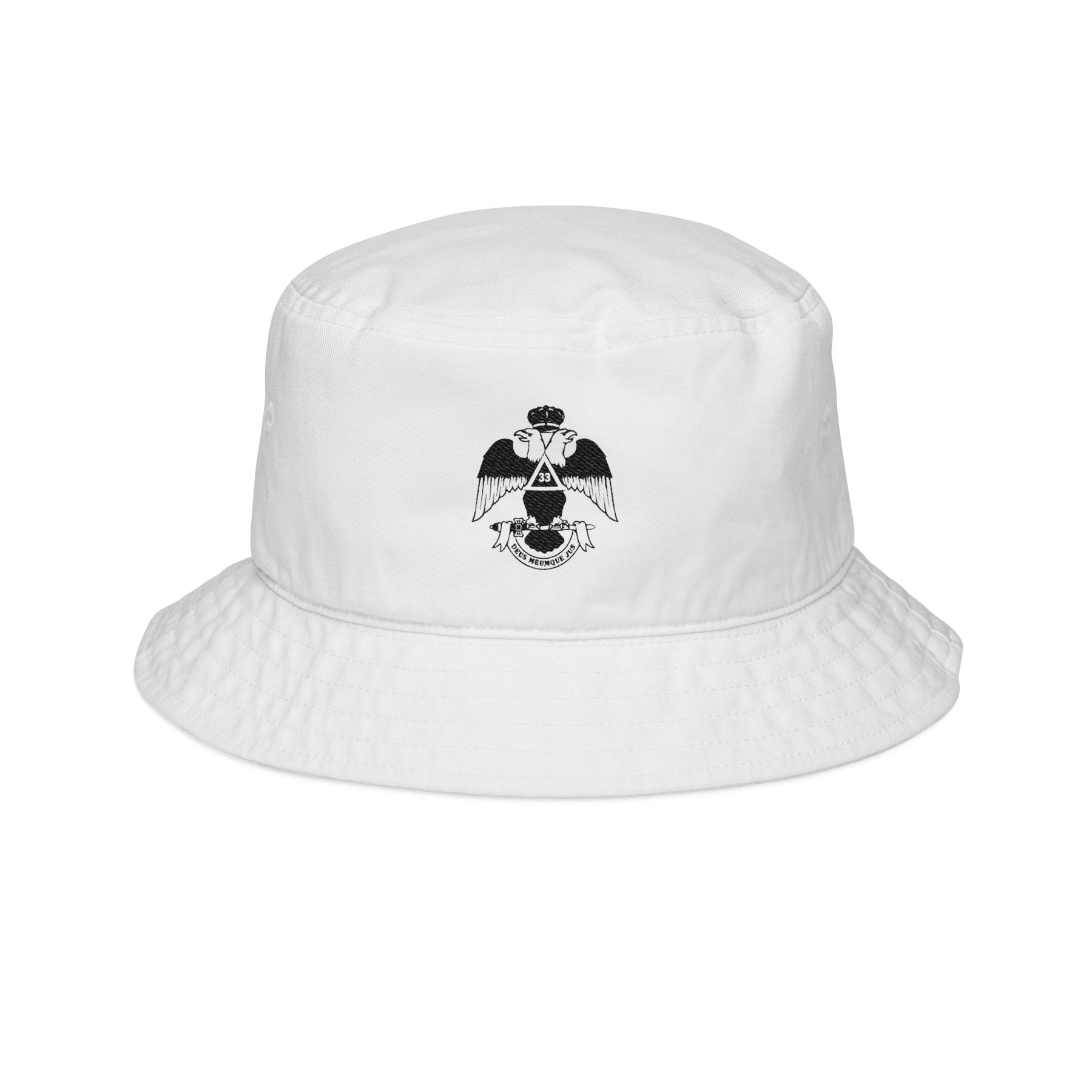 33rd Degree Scottish Rite Bucket Hat - Deus Meumque Jus Embroidery