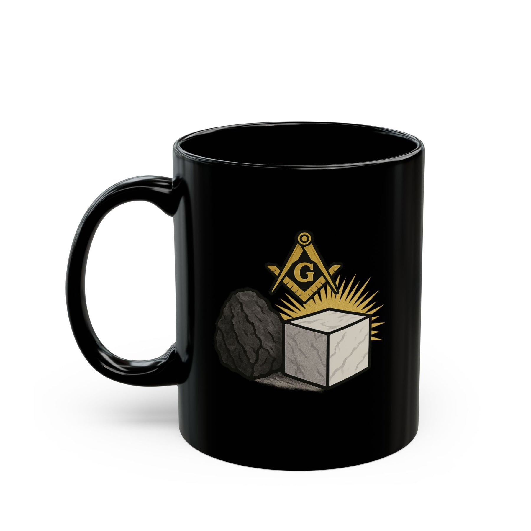 11oz Black Mug - Bricks Masons
