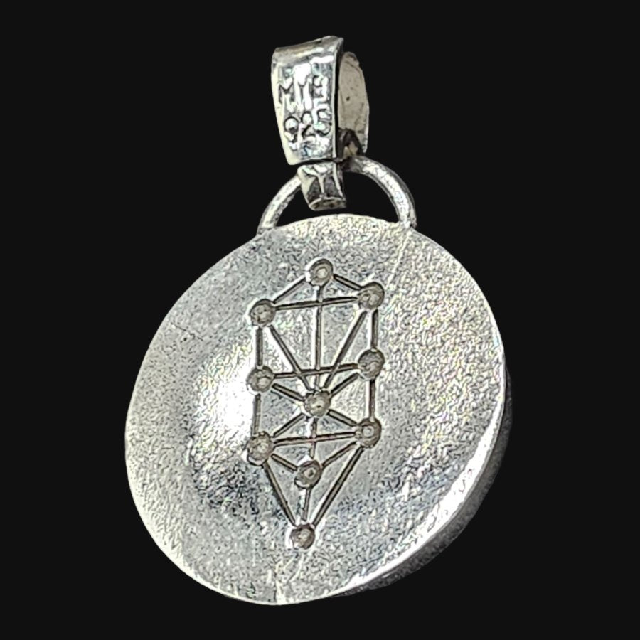 I said Kabbalah I ACQUIRE CONSCIOUSNESS OF UNITY Hei Yud Mem Name of God 48 MIHAEL in silver 2.5 Cm 9 Gr Art 1616 - Bricks Masons