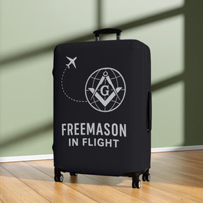 Master Mason Blue Lodge Luggage Cover - Freemason in Flight S&C G Emblem