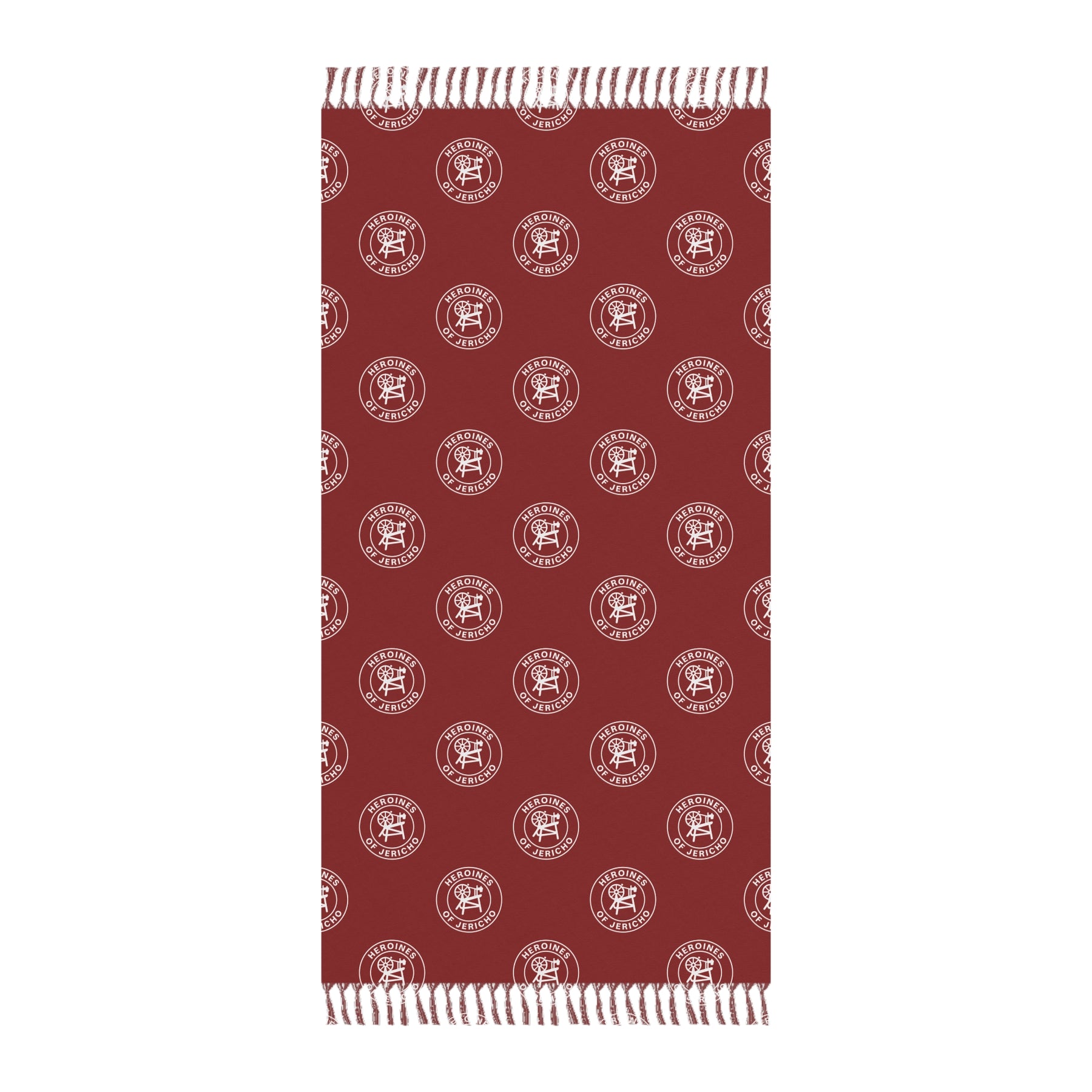 Heroines of Jericho Towel - Maroon Polyester Beach Cloth - Bricks Masons