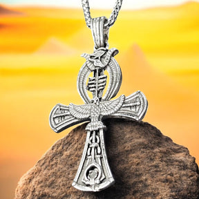 Ankh Cross of Life Pendant in Silver 3 x Cm 11 Gr Art 1676 - Bricks Masons