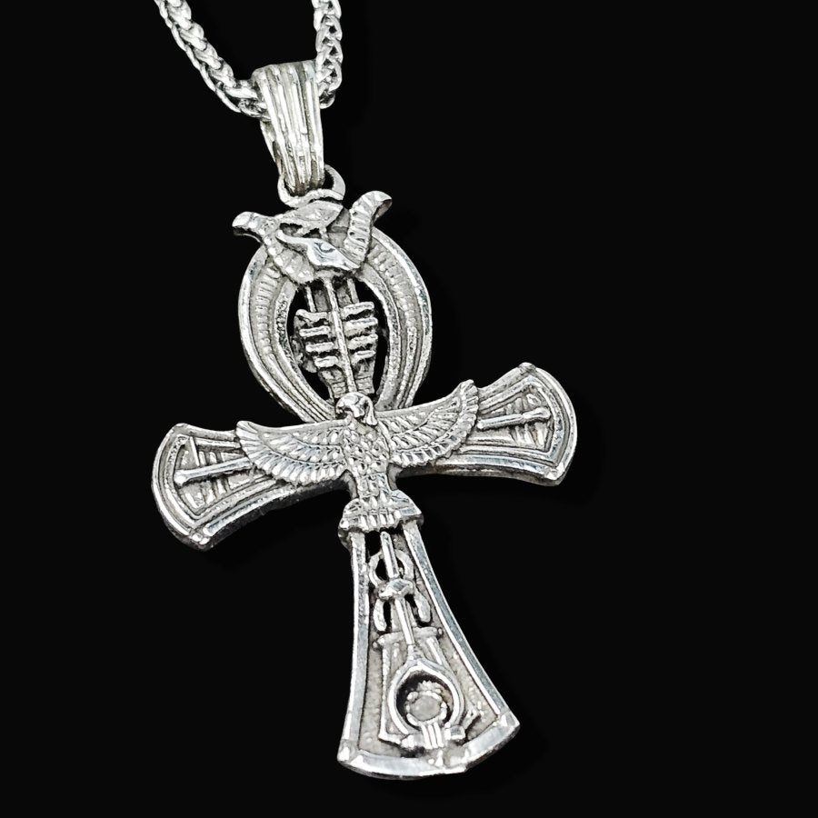 Ankh Cross of Life Pendant in Silver 3 x Cm 11 Gr Art 1676 - Bricks Masons