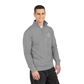 Master Mason Blue Lodge Sweatshirt - Silver Square & Compasses Embroidery - Bricks Masons
