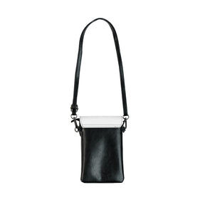 PYCH Cell Phone Wallet - White Microfiber Leather With Crown - Bricks Masons