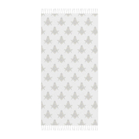 Master Mason Blue Lodge Towel - Square & Compass With Knotted Tassels - Bricks Masons