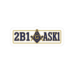 Master Mason Blue Lodge Sticker Decal - Kiss-Cut 2B1 ASK1 - Bricks Masons