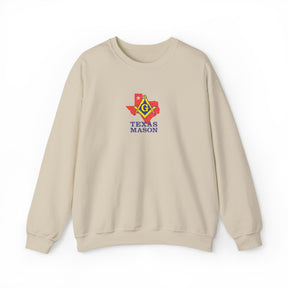 Master Mason Blue Lodge Sweatshirt - Crewneck Embroidered Emblem Texas Mason - Bricks Masons