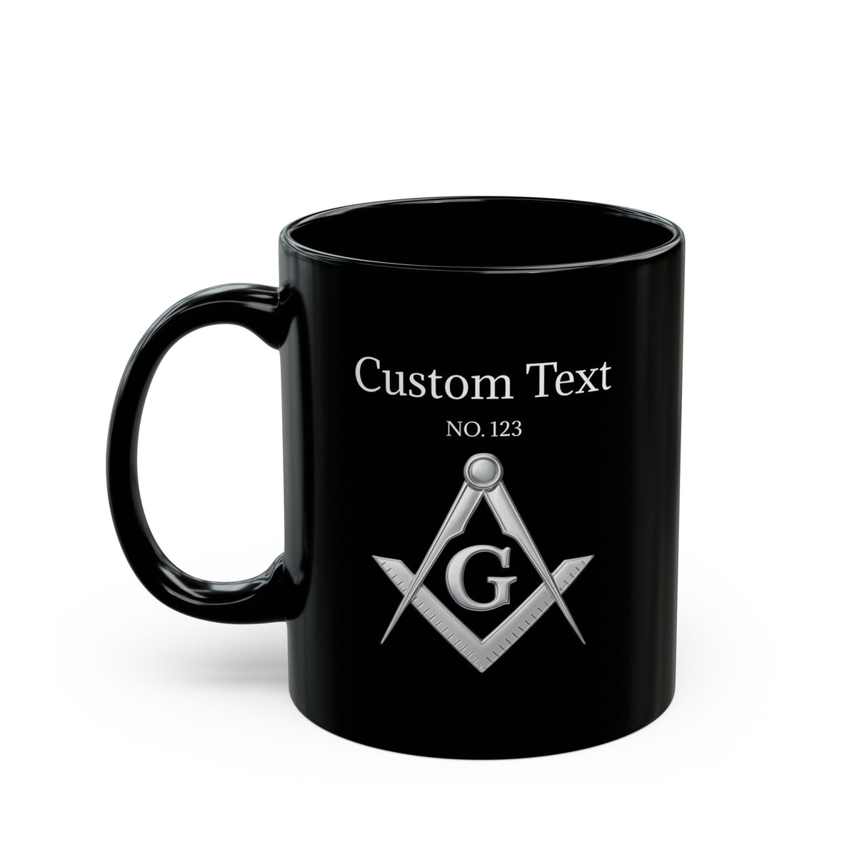 Master Mason Blue Lodge 11oz Black Mug - Bricks Masons