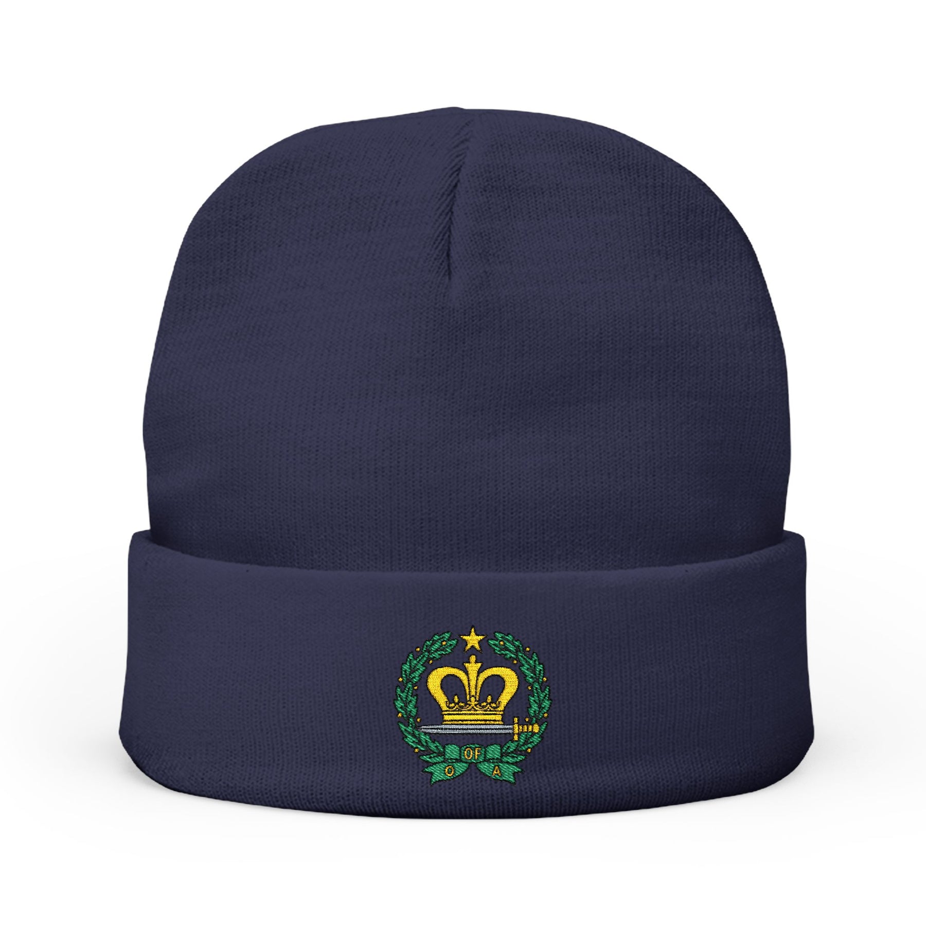 Order of the Amaranth Beanie - Knit Embroidery Emblem - Bricks Masons