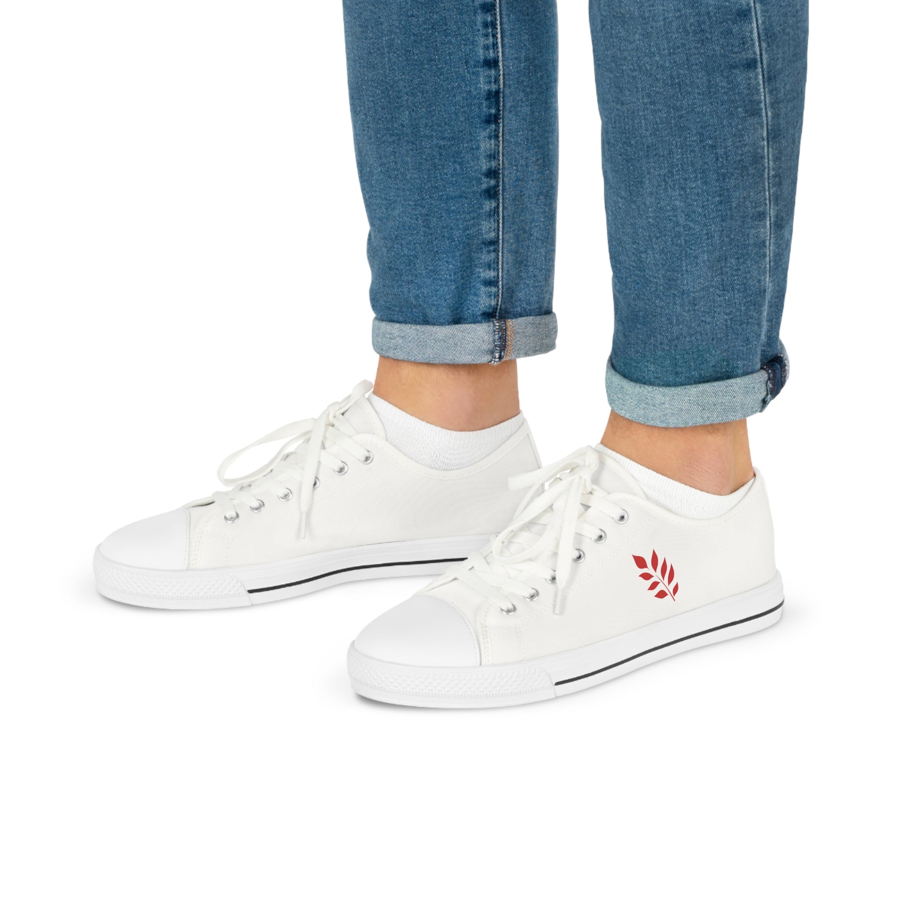 Red Branch of Eri Sneaker - Low Top Sneaker Black & White Gold Red Branch - Bricks Masons