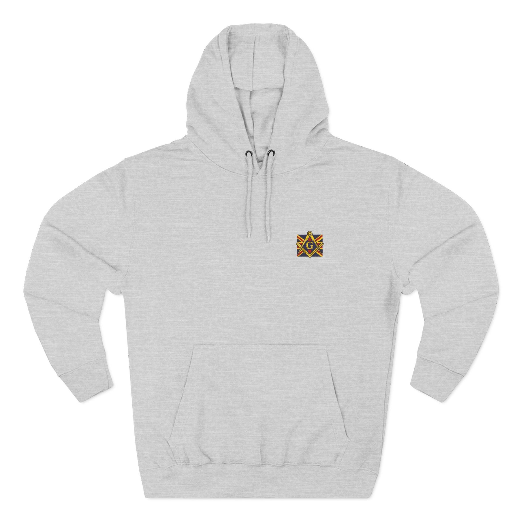 Master Mason Blue Lodge Hoodie - Three-Panel Fleece Signature Chest Stitch - Bricks Masons