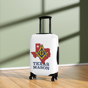 Master Mason Blue Lodge Luggage Cover - Square & Compass G Texas Map