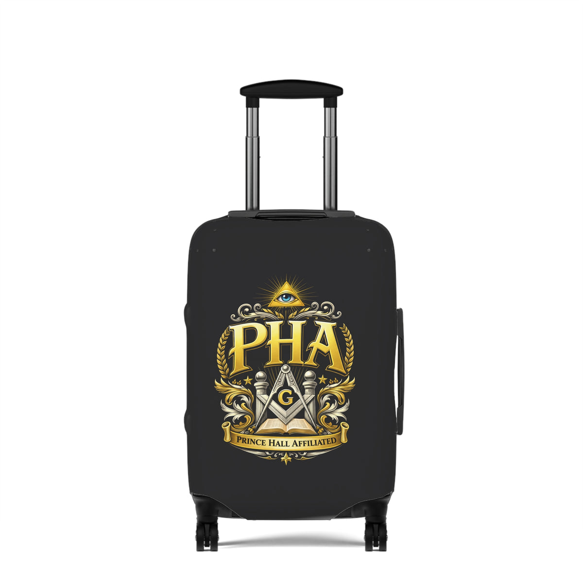 Master Mason Blue Lodge Luggage Cover - PHA Square & Compass G & Eye