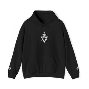 Allied Masonic Degrees Hoodie - Soft Cotton Poly Blend Embroidered Front Motif - Bricks Masons