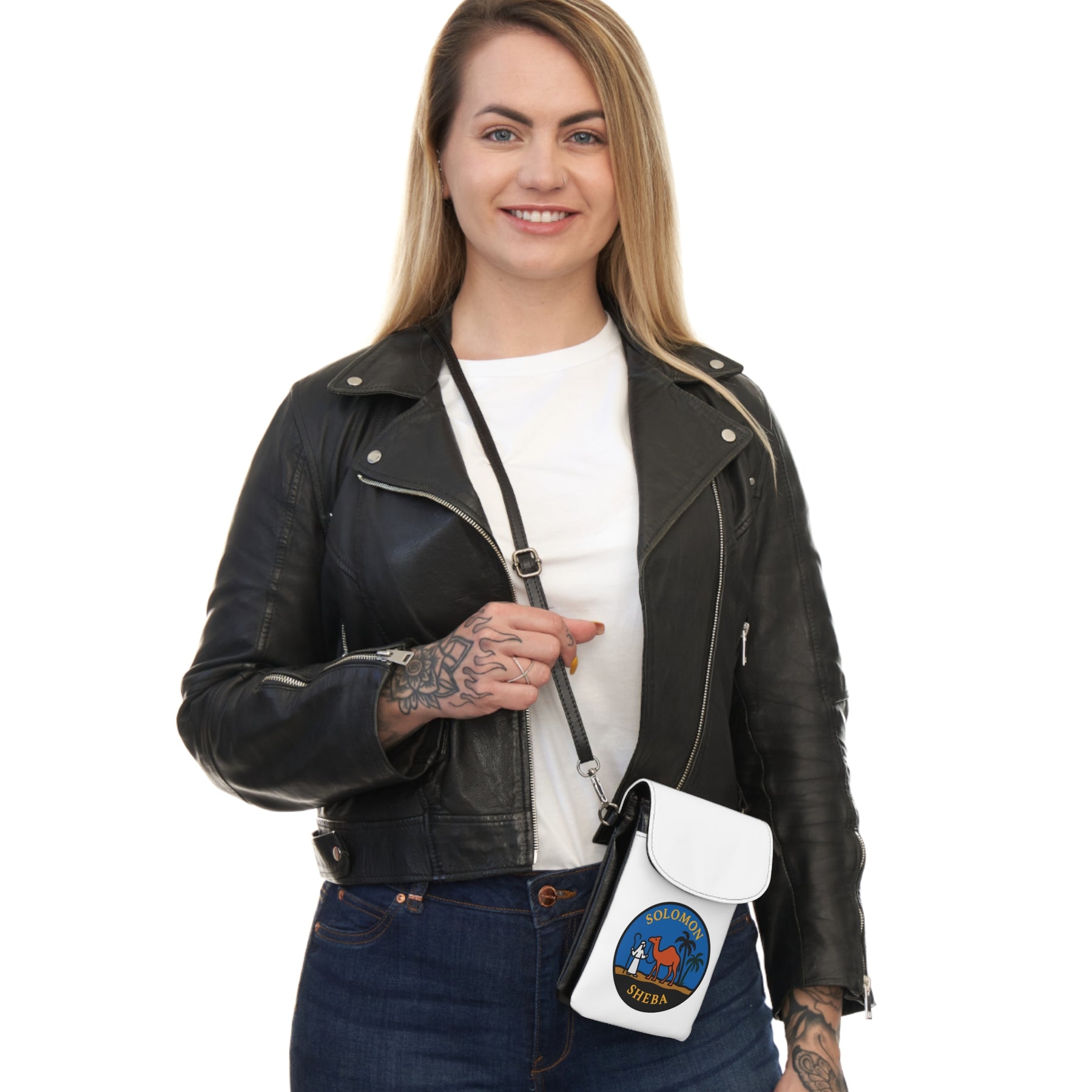 Queen of the South Cell Phone Wallet - Microfiber Leather With Adjustable Strap - Bricks Masons