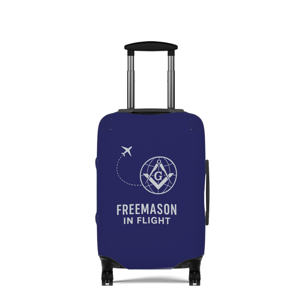 Master Mason Blue Lodge Luggage Cover - Freemason in Flight S&C G Emblem