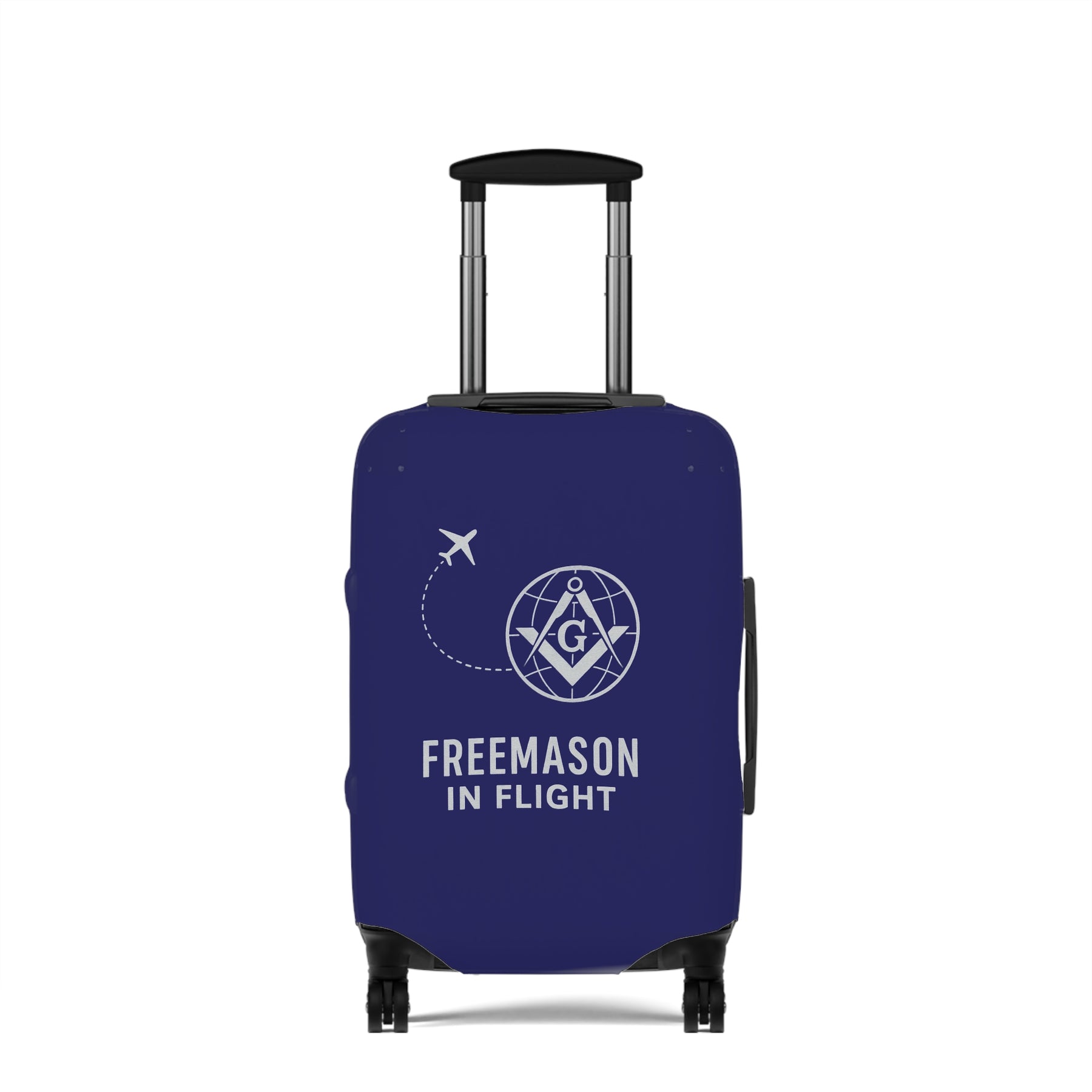 Master Mason Blue Lodge Luggage Cover - Freemason in Flight S&C G Emblem