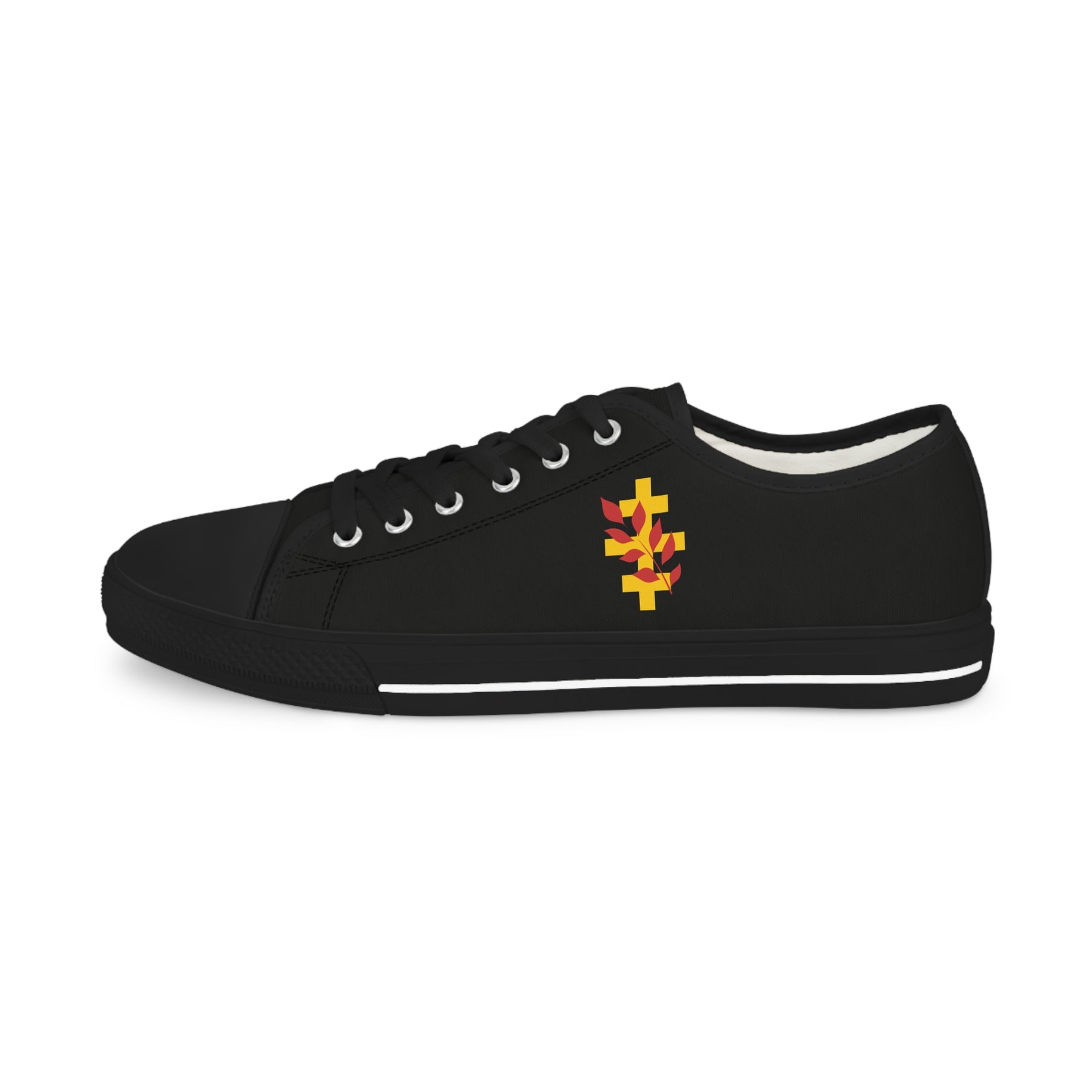 Red Branch of Eri Sneaker - Low Top Sneaker Black & White Gold Emblem Red Branch - Bricks Masons