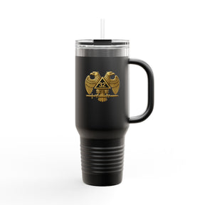 32nd Degree Scottish Rite Ringneck Tumbler - Double Headed Eagle Wings Down - Bricks Masons