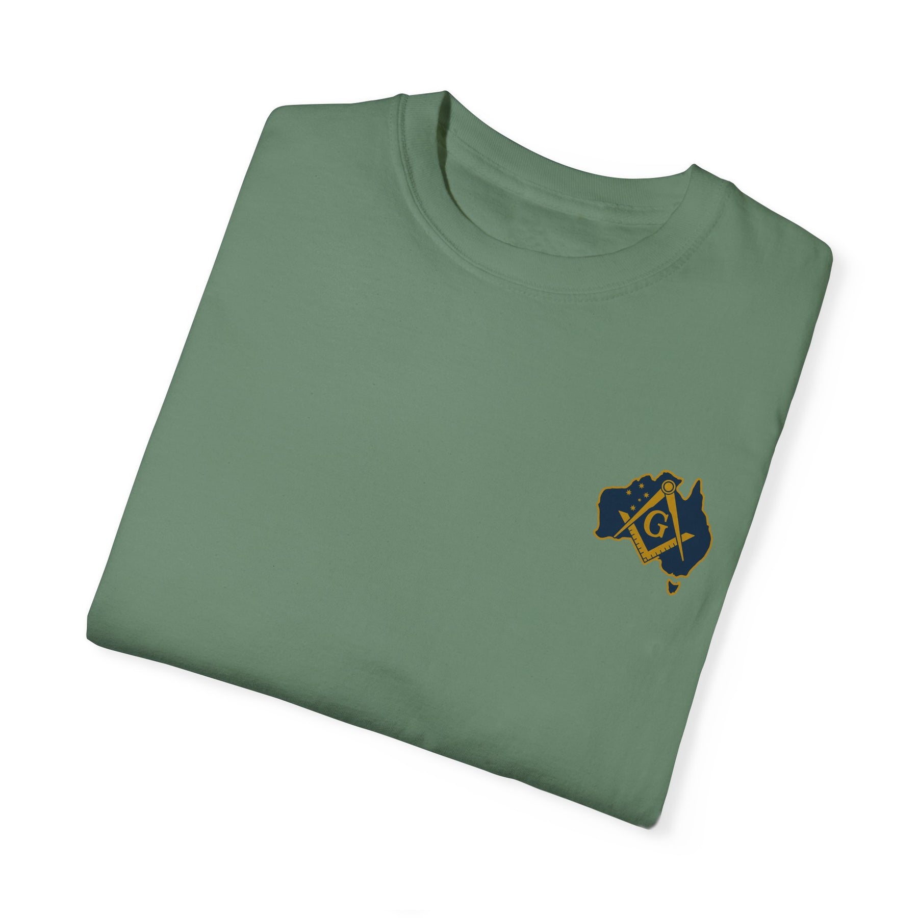 Master Mason Blue Lodge Australia Jurisdiction T-Shirt - Mason Garment-Dyed Tee - Bricks Masons