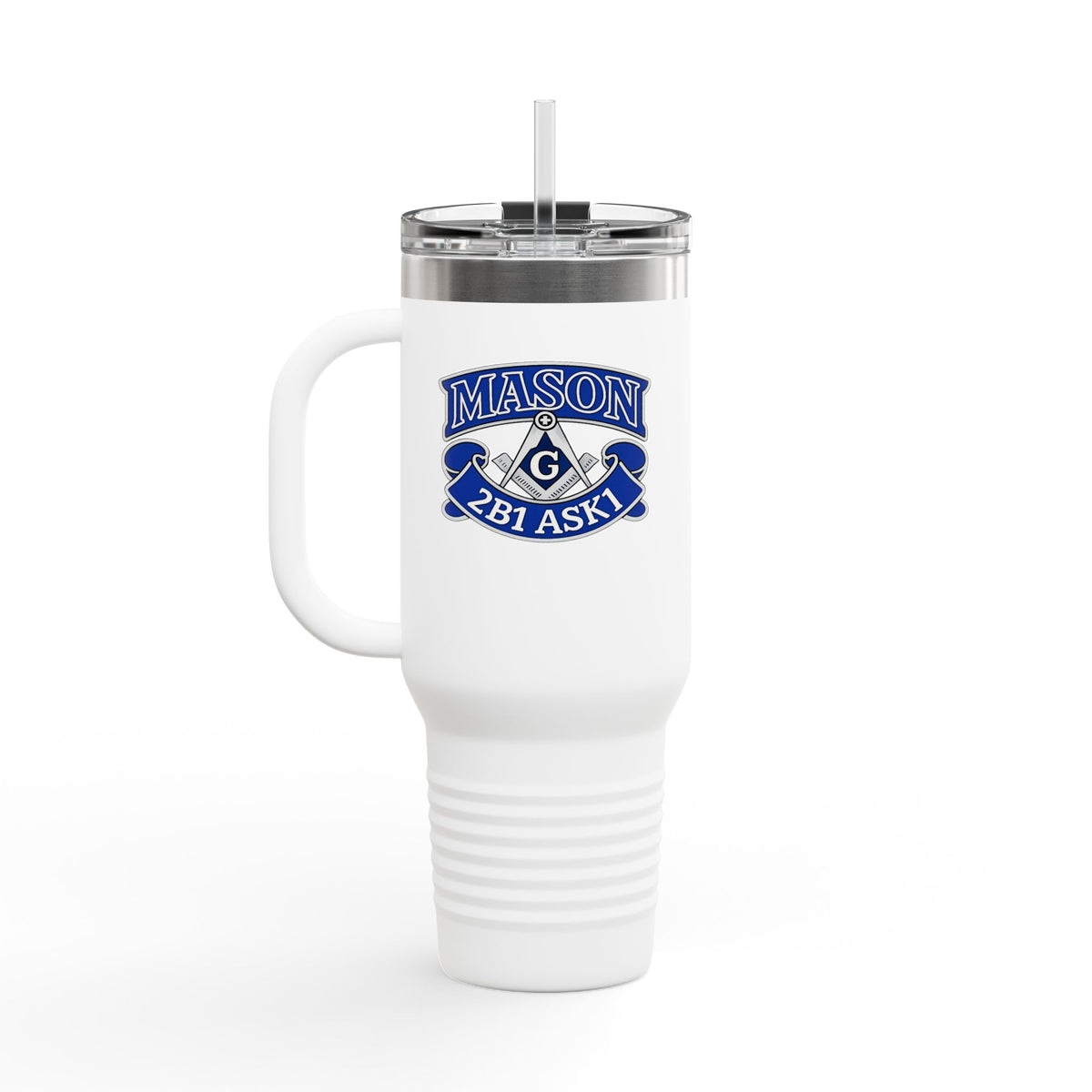 Master Mason Blue Lodge Ringneck Tumbler - 2B1 ASK1 mit Winkelmaß und Zirkel G