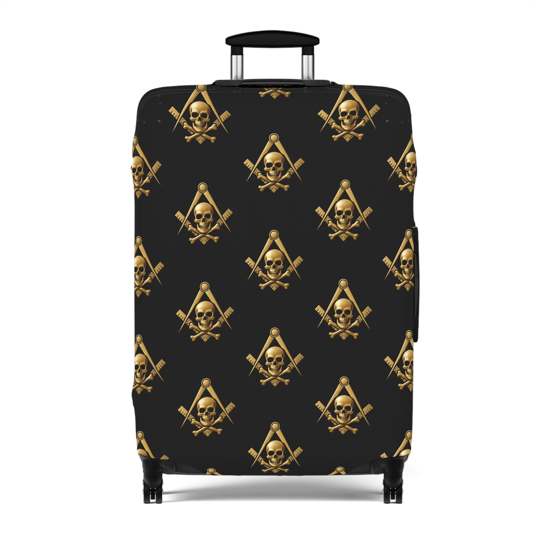 Widows Sons Luggage Cover - Square & Compass with Skull & Bones Emblem Print