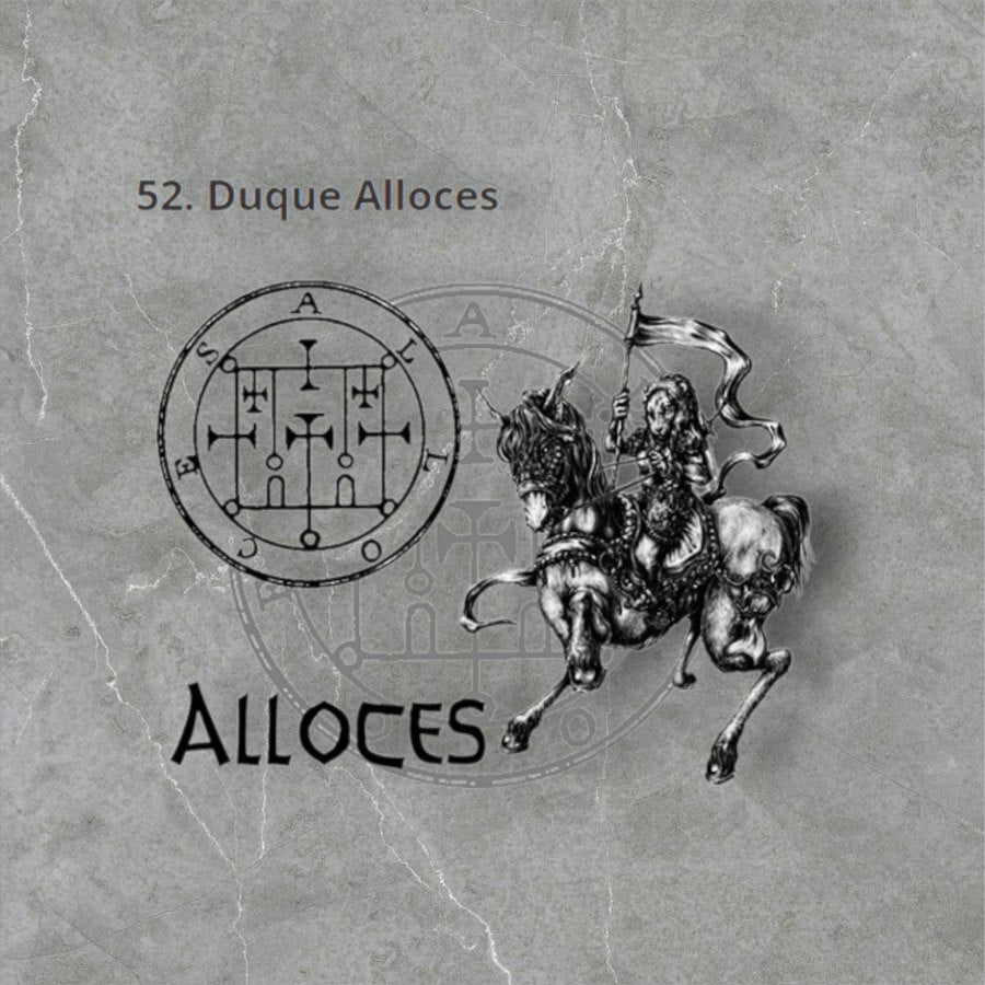 I commemorate Demon 52 DUKE ALLOCES and Secret Seal of Solomon 72 Demons Lesser Key of Solomon Goetia In Silver 3 x 2.5 cm 12 Gr Art 1911 - Bricks Masons