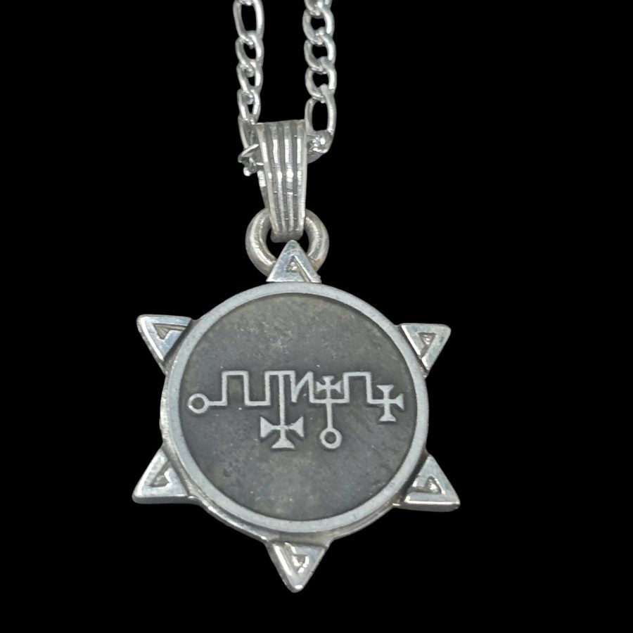 I said Demon 61 KING PRESIDENT ZAGAN and Secret Seal of Solomon 72 Demons Lesser Key of Solomon Goetia In Silver 3 x 2.5 cm 12 Gr Art 1920 - Bricks Masons