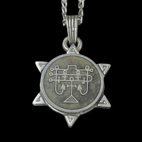 I wove Demon 62 PRESIDENT VALAC and Secret Seal of Solomon 72 Demons Lesser Key of Solomon Goetia In Silver 3 x 2.5 cm 12 Gr Art 1921 - Bricks Masons