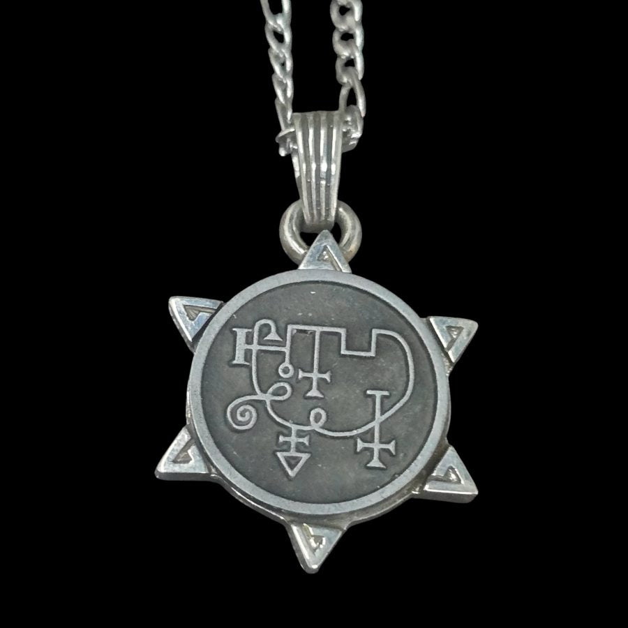 I wove the Demon 65 MARQUES ANDREALPHUS and the Secret Seal of Solomon 72 Demons, Lesser Key of Solomon, Goetia, in Silver, 3 x 2.5 cm, 12 g, Art 1924 - Bricks Masons