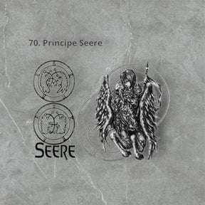 I commemorated Demon 70 PRINCE SEERE and Secret Seal of Solomon 72 Demons Lesser Key of Solomon Goetia In Silver 3 x 2.5 cm 12 Gr Art 1929 - Bricks Masons