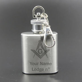 Master Mason Blue Lodge Flask - Stainless Steel (Customizable) - Bricks Masons