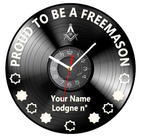 Master Mason Blue Lodge Clock - Vinyl Record - Bricks Masons