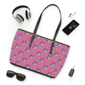 OES Handbag - Pink PU Leather With Stars - Bricks Masons