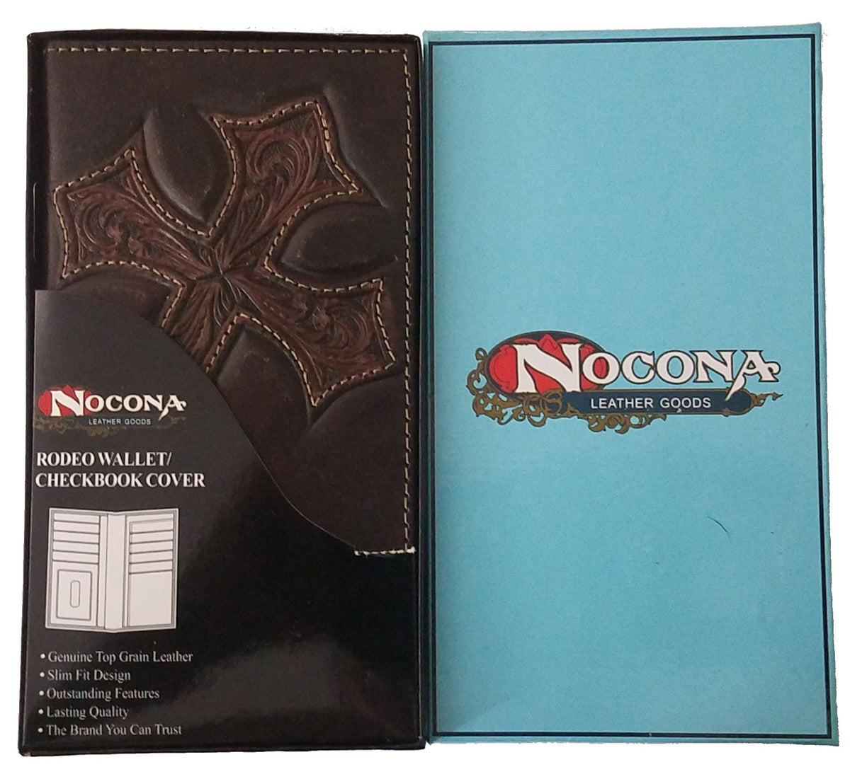 Widows Sons Wallet - Nocona Cross Long Chocolate - Bricks Masons