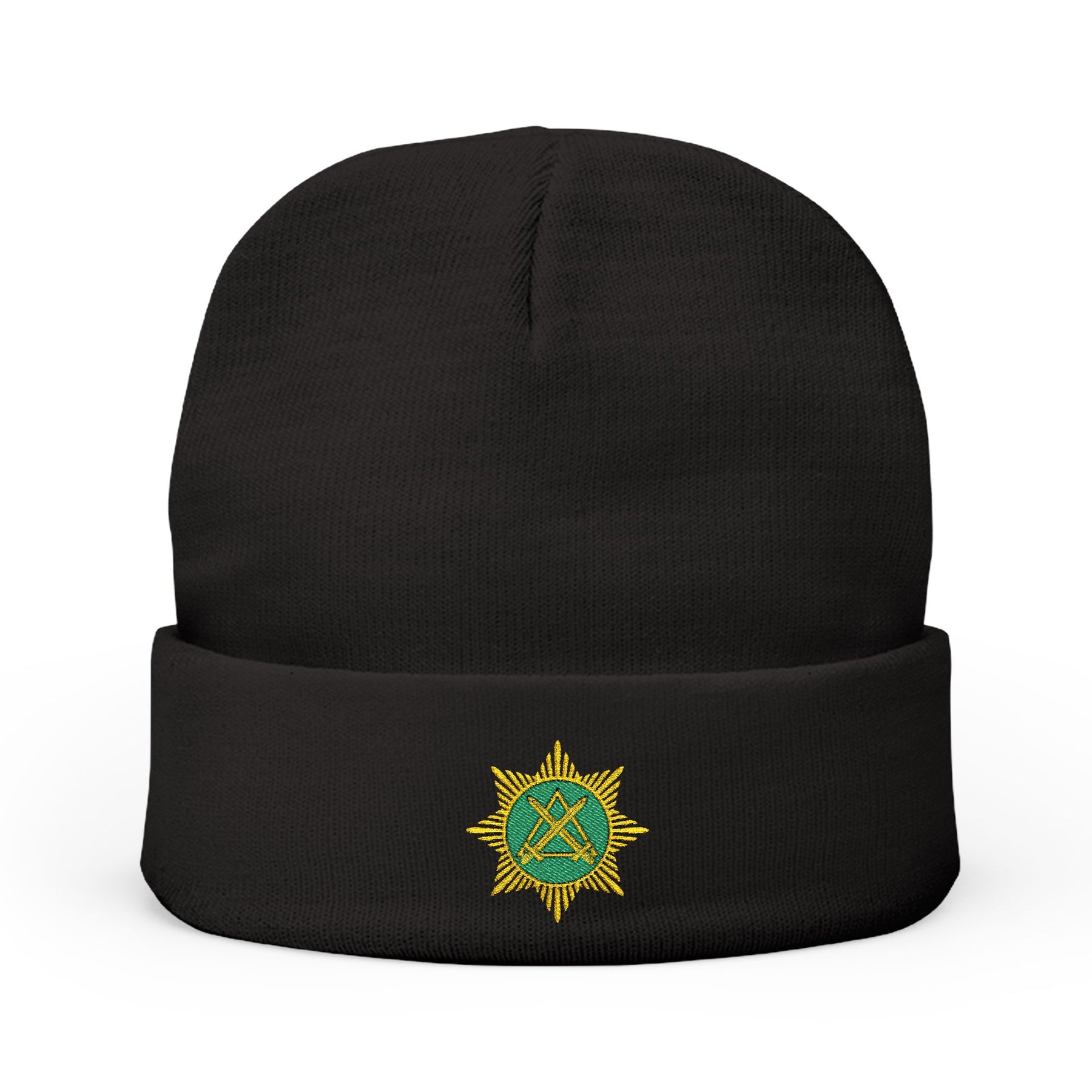 Knight Masons Beanie - Knit Embroidery Emblem - Bricks Masons