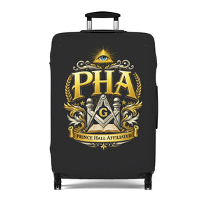 Master Mason Blue Lodge Luggage Cover - PHA Square & Compass G & Eye