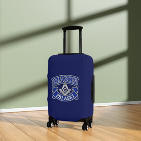 Master Mason Blue Lodge Luggage Cover - 2B1 ASK1 Square & Compass G Emblem