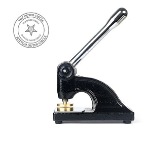 Order Of The Eastern Star Long Reach Seal Press - Heavy Embossed Stamp Black Color Customizable - Bricks Masons