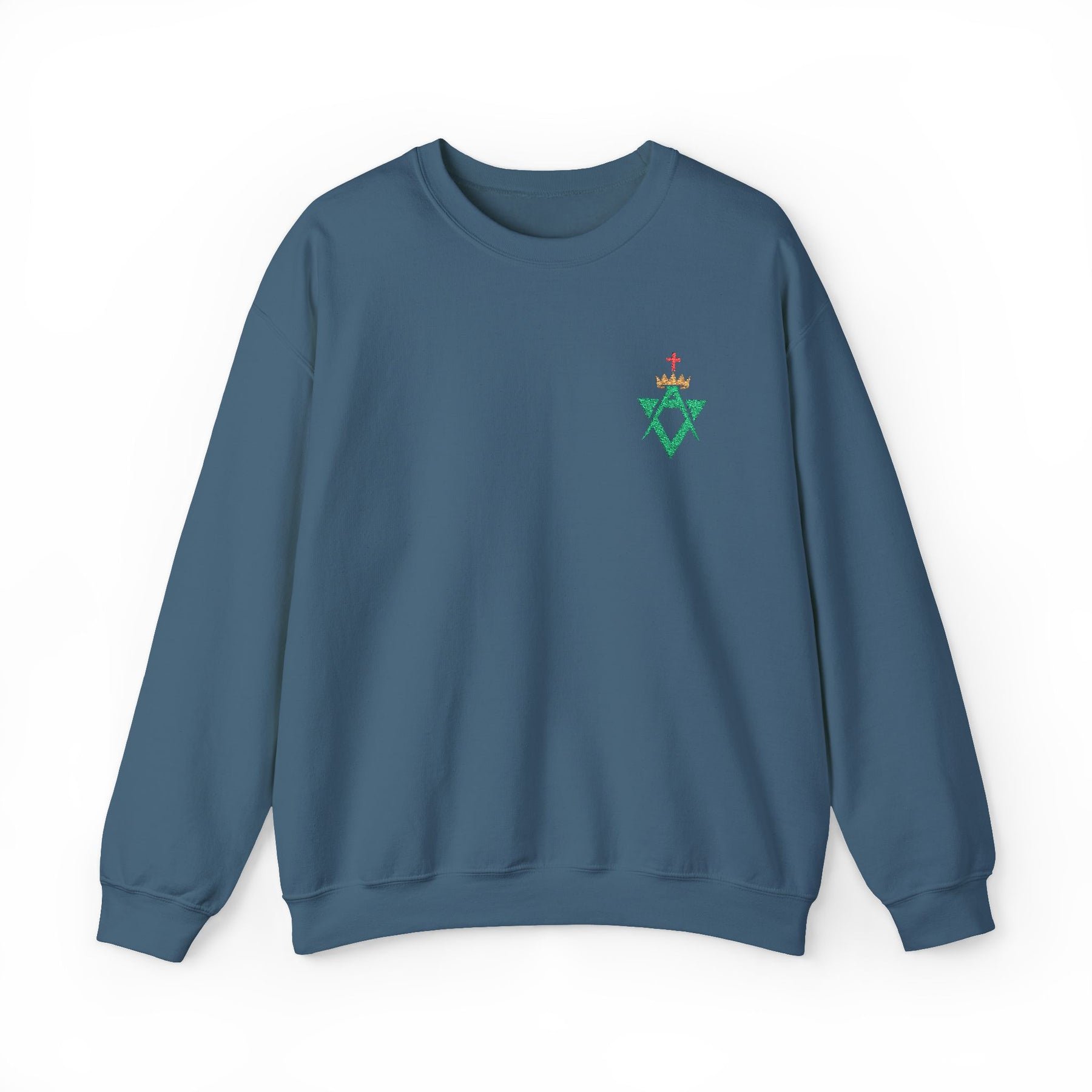 Allied Masonic Degrees Sweatshirt - Crewneck Front Embroidery - Bricks Masons