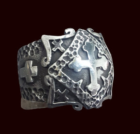 Templar Cross Ring in Silver 2 x 2 cm 13.5 g Art 283 - Bricks Masons