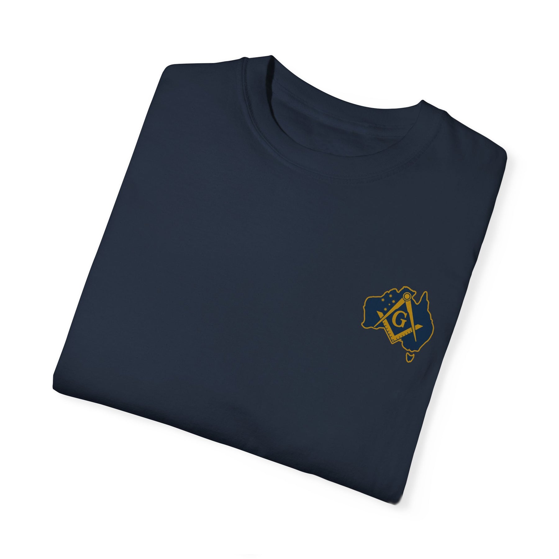 Master Mason Blue Lodge Australia Jurisdiction T-Shirt - Mason Garment-Dyed Tee - Bricks Masons