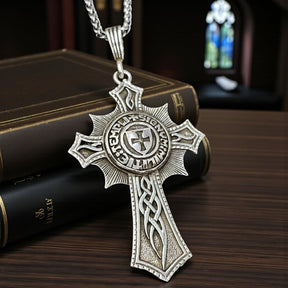 Knights Templar Cross Pendant, Silver, 5.5 cm, 10 g, Art. 295 - Bricks Masons
