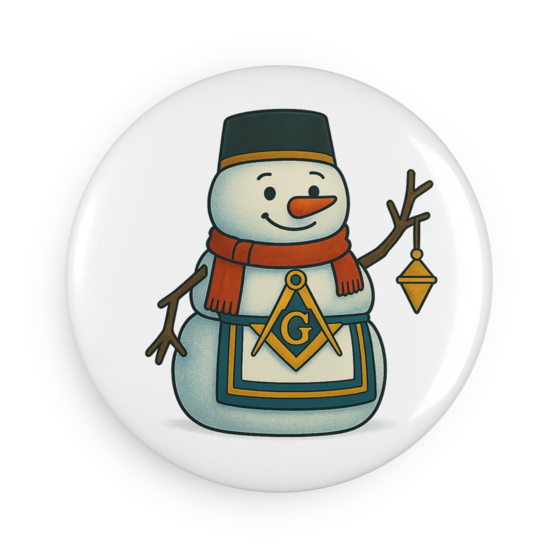 Master Mason Blue Lodge Refrigerator Magnet - Square & Compass G Christmas Decor - Bricks Masons